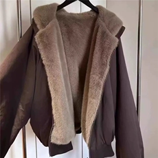 网图仿兔毛双面穿座山雕加厚保暖棉服外套棉衣A025-CY19015-P98，男装棉衣，电商A025