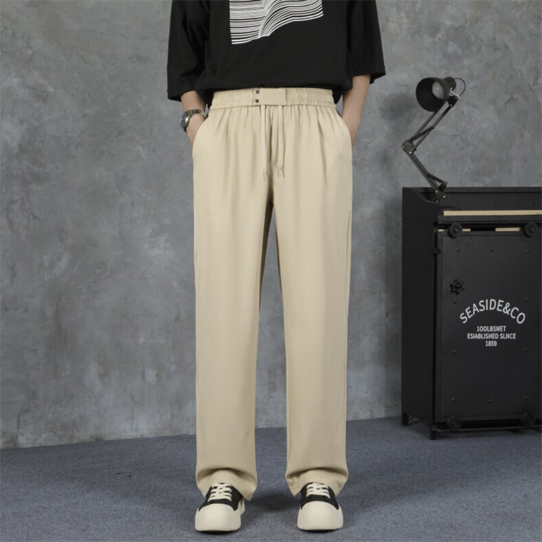 西裤男夏季直筒宽松垂感阔腿裤男生休闲运动裤百搭长裤VS600，男装西裤，星座1116A-2（原606A-1）