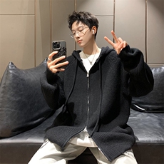 美式针织开衫毛衣外套男春秋新款潮牌百搭纯色拉链线衣MU19/P65，男装针织衫/毛衣，星座506