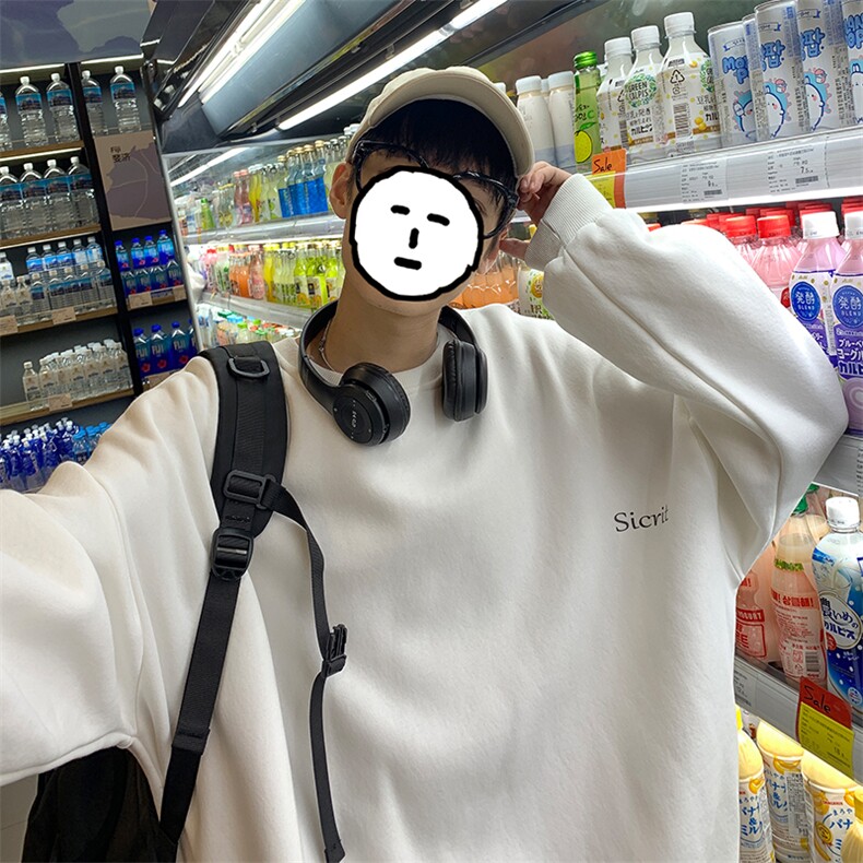 S6098-P35春季圆领卫衣男大码韩版宽松长袖外套男,男装卫衣,电商A040