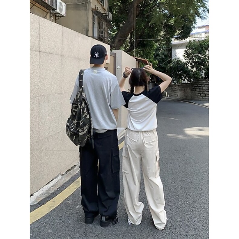 B221美式ins街头hiphop宽松工装休闲裤子LK23122-P65控88,男装休闲裤,电商B221