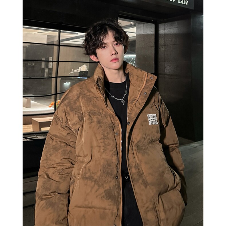 W8212P120控168冬季新款扎染花边刺绣休闲棉服羽绒棉上衣棉衣，男装棉衣，电商B205