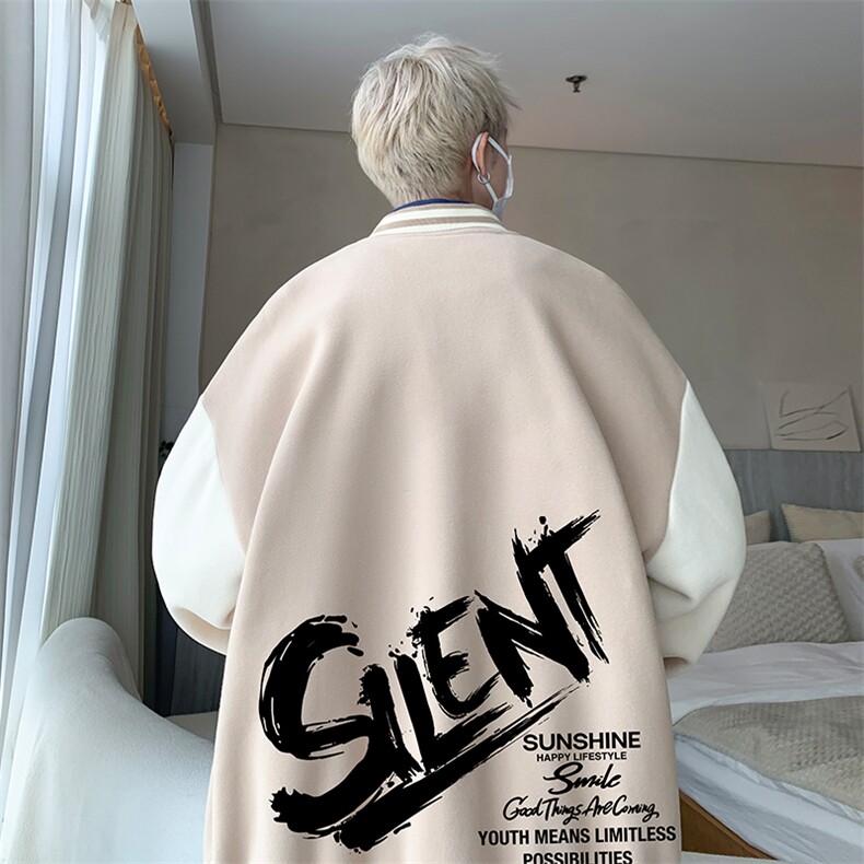 摇粒绒棒球服男大码开衫卫衣男夹克 BF86343-P65图片