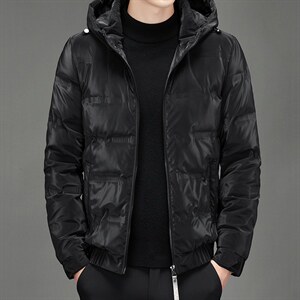 冬季可脱卸帽休闲羽绒服男冬新款中年保暖外套上衣BJY08218-P170，男装羽绒服，电商B212（原钱塘6029）