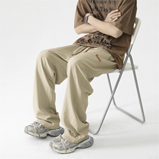 新款宽松男裤男生青少年阔腿拖地休闲裤子2029特批23，男装休闲裤，星座718-1