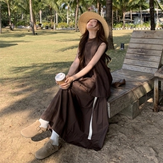新款生巧慕斯夏无袖套装裙上衣+半裙2C122-2513-P165-K248，女装套装/套裙，2C122