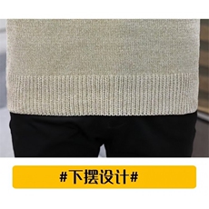 1506A/GY090/P47圆领毛衣针织衫男潮牌帅气秋冬季打底衫1，男装T恤，星座1506A
