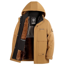 2026年冬季新款三合一鹅绒服男款商务保暖外套中老年爸爸装羽绒服，男装羽绒服，电商B212（原钱塘6029）