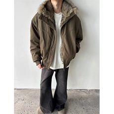 常规款宽松型长袖新款潮连帽青少年加厚冬季加绒保暖棉服男潮流，男装夹克，星座506A