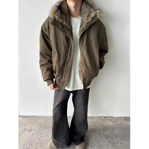 常规款宽松型长袖新款潮连帽青少年加厚冬季加绒保暖棉服男潮流图片