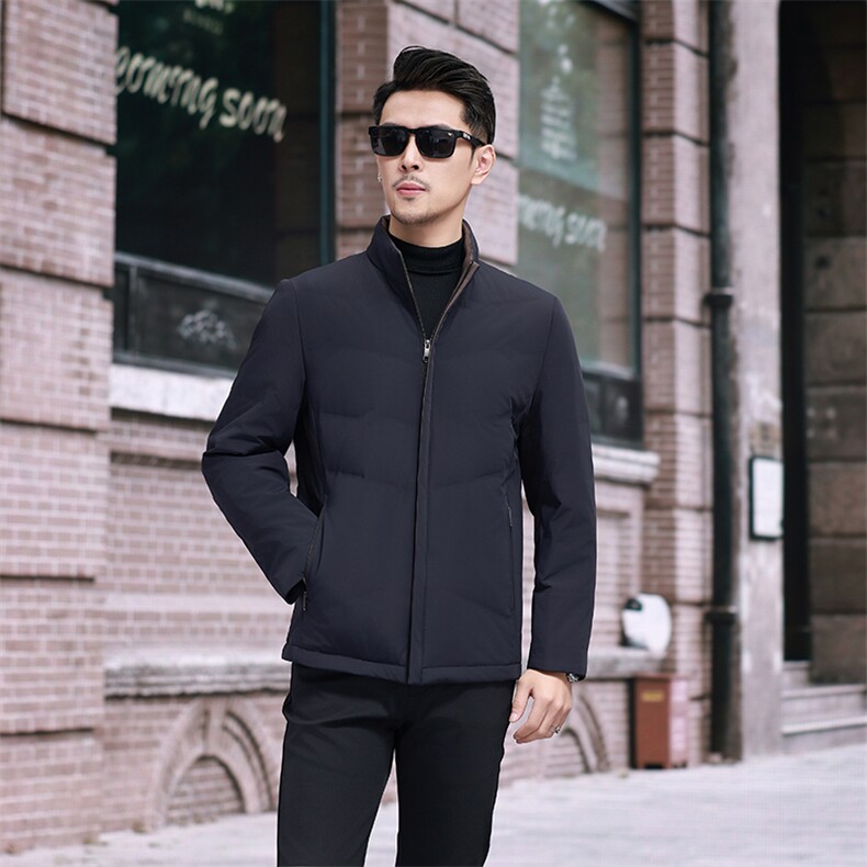 主推款秋冬季男士鸭绒羽绒服保暖商务品质外套短款休闲简约秋装,男装羽绒服,钱塘6003（原4033）