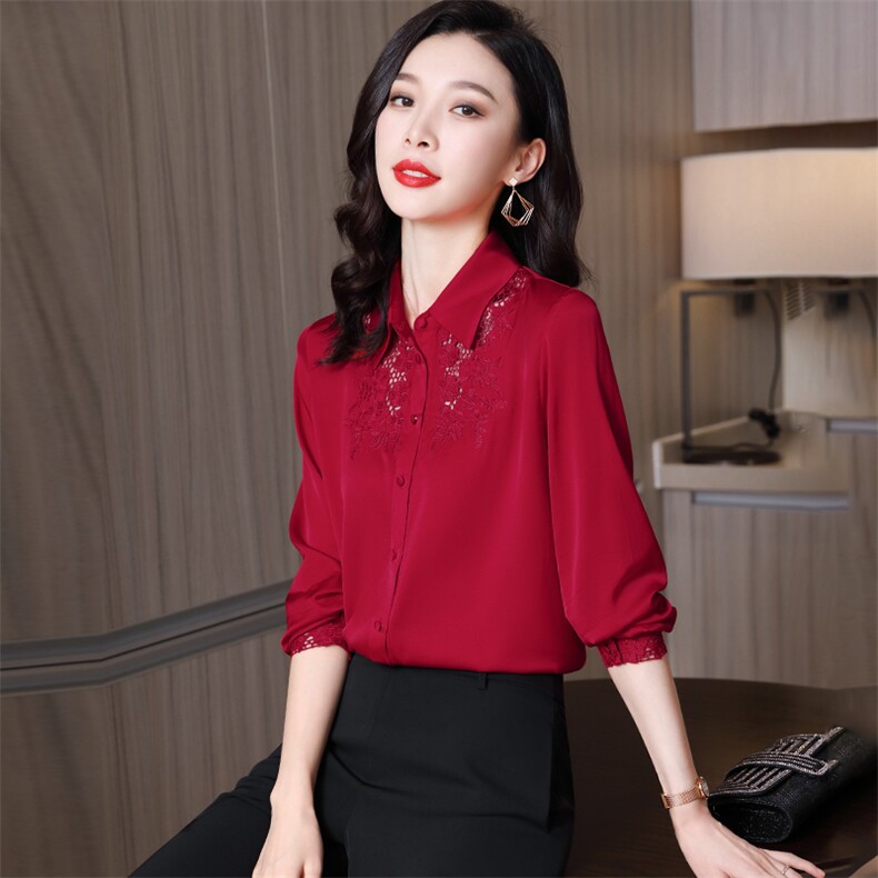 重磅真丝衬衫女长袖2026春秋新款时尚真丝长袖上衣高端刺绣衬衣，女装衬衫，阿舍尔精品