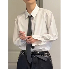 永生花刺绣衬衫男小众设计高级感长袖上衣CA6712，男装衬衫，星座1116A（原606A-3）