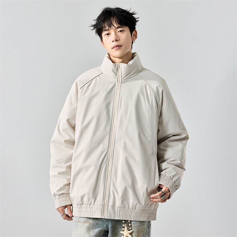 现货美式高街休闲棉衣夹克三防立领纯色户外工装加厚棉服外套,男装夹克,电商A486