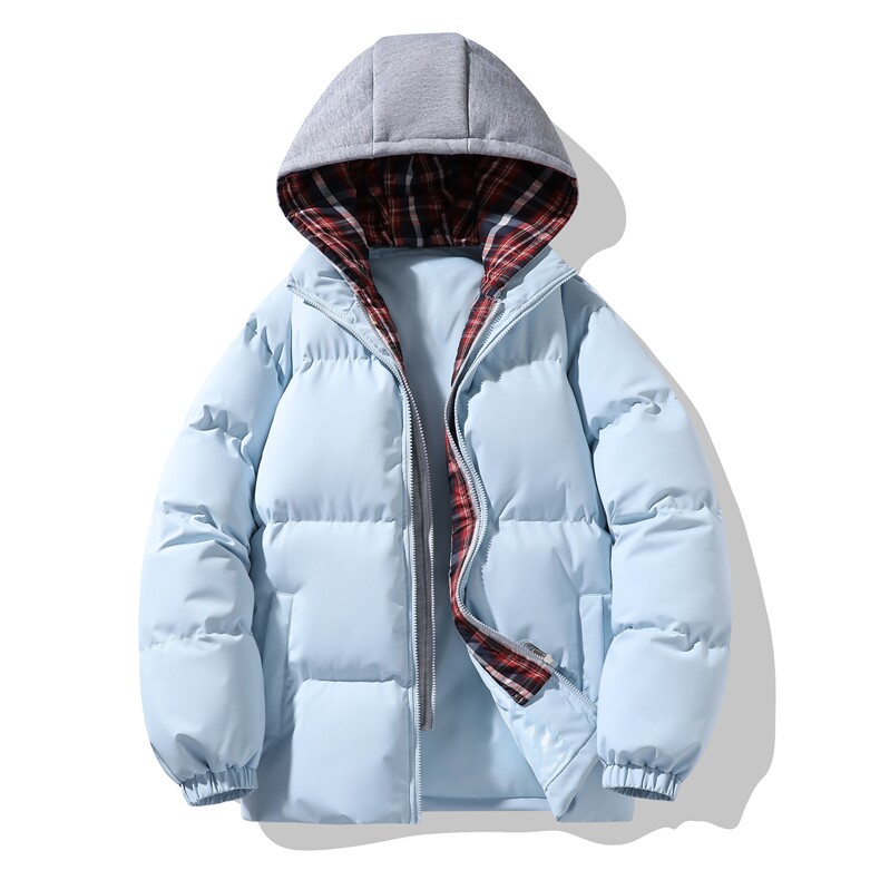 冬季新款多巴胺色可拆卸帽加绒加厚保暖棉衣XZ309MY9978P75,男装棉衣,星座309（原A406）