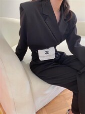 黑西装套装，女装西装，HE