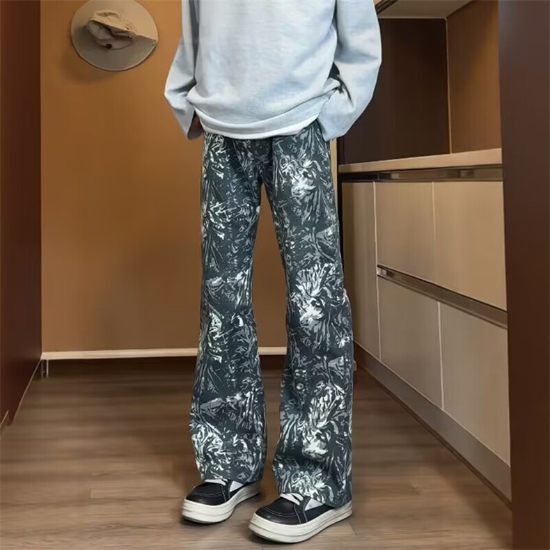 AK2004-P53超火美式复古港风高街潮流痞帅牛仔裤男神款,女装休闲裤,星座617A-2