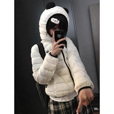 KK110-P115熊猫耳朵排骨连帽棉服2025冬季新款，男装棉衣，电商B323A