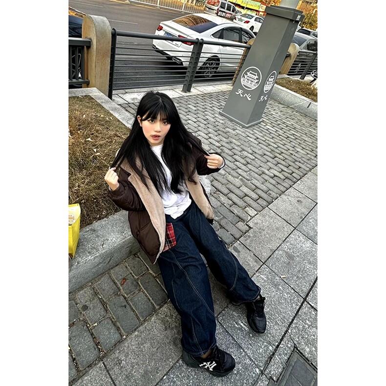 两面穿现货重磅短款座山雕棉衣男女双面穿毛毛绒棉服加厚外套图片