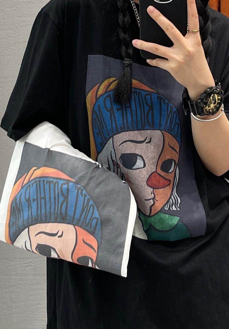 夏季新款图案短袖T恤，女装T恤，JIAN.Z 简.站