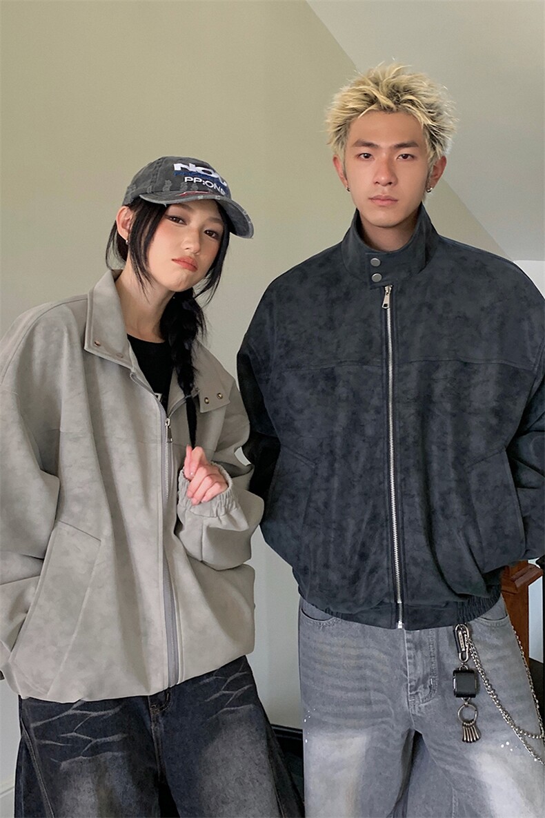 冬季加绒保暖夹克复古高街棉衣情侣外套潮牌5D3074-TP65不,男装夹克,电商A102