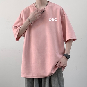 麂皮绒短袖t恤男大码半袖男 JD82294-P25图片
