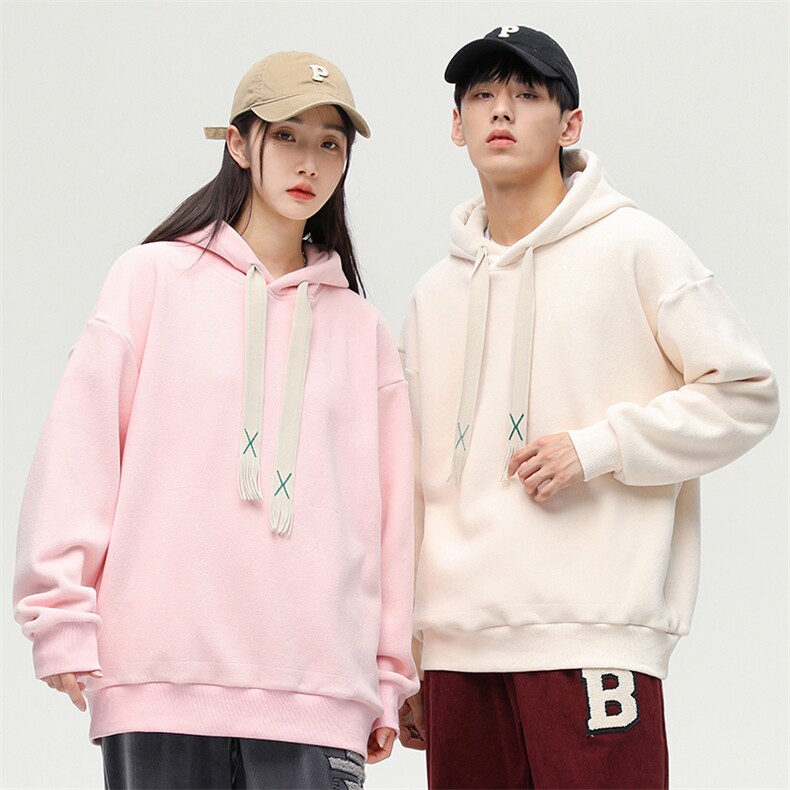 奥粒绒外套基础纯色休闲百搭连帽抽绳卫衣男女同款EY-3663-P85图片