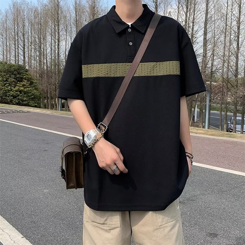 短袖POLO衫文艺新款男日系潮夏季T394P28,男装Polo衫,星座1116-2
