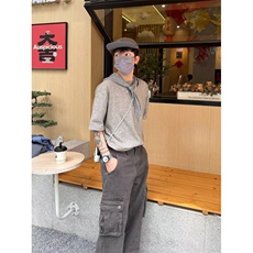 百搭夏季新款男士短袖t恤休闲时尚宽松纯色简约男半袖ins，男装T恤，星座506A