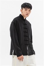 秋冬大码风夹克外套立领盘扣情侣中性唐装汉服朝 JK20/P135图片