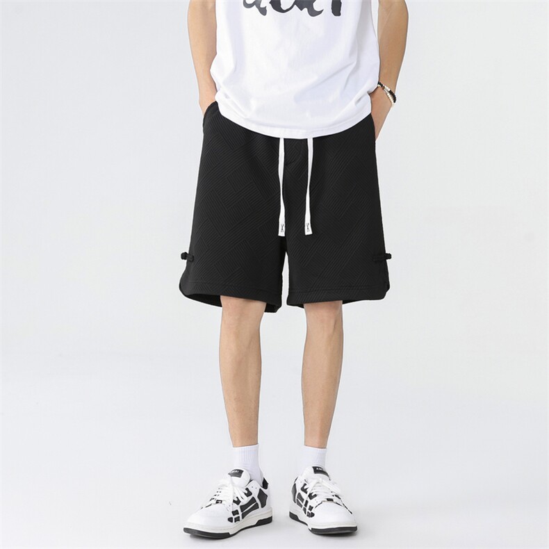 高品质夏季卫裤短裤男港风宽松五分裤男士休闲裤DK07p35图片