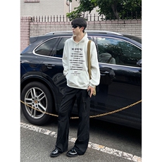 B221美式ins高街暗黑多口袋直筒工装休闲裤LK24153-P65控88，男装休闲裤，电商B221