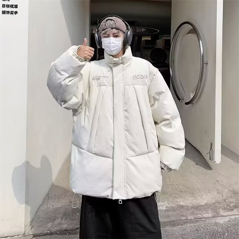 设计感小众袖子可拆卸两穿棉衣男美式冬季立领MY887-P78图片