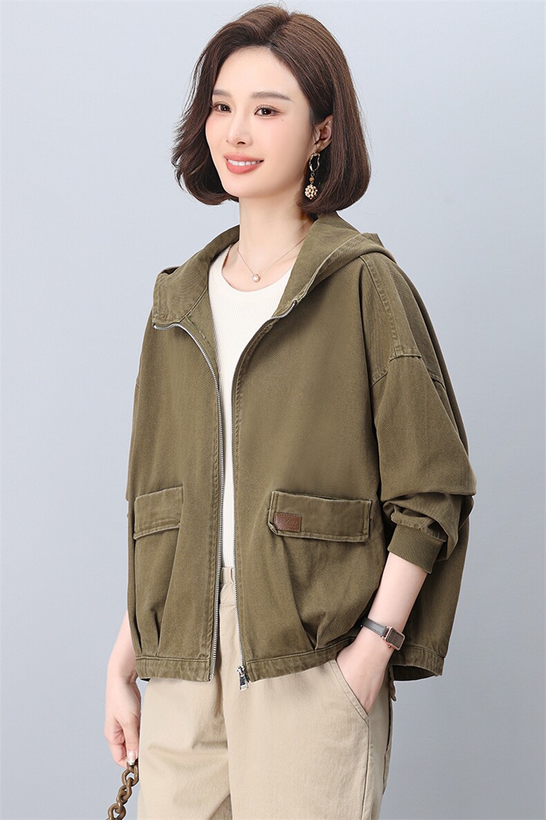 短外套女2025春秋新款休闲百搭复古夹克上衣,女装短外套,忆绮罗