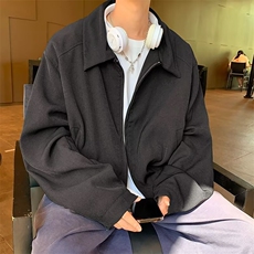 春秋刺绣翻领外套男休闲潮牌高街美式复古青少年潮流夹克W214/P60，男装夹克，星座506