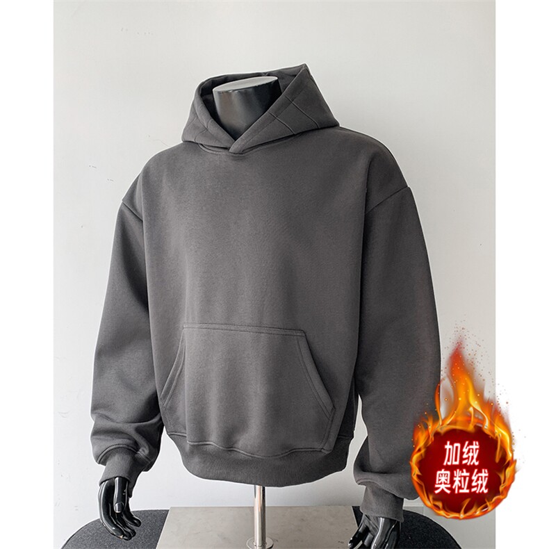 连帽加绒奥粒绒重磅无帽绳500克结构板卫衣硬挺外套 RH5311JR-P58图片