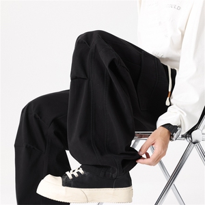 C060 /P52休闲裤男美式宽松潮男百搭长裤子运动工装弯刀裤纯棉图片