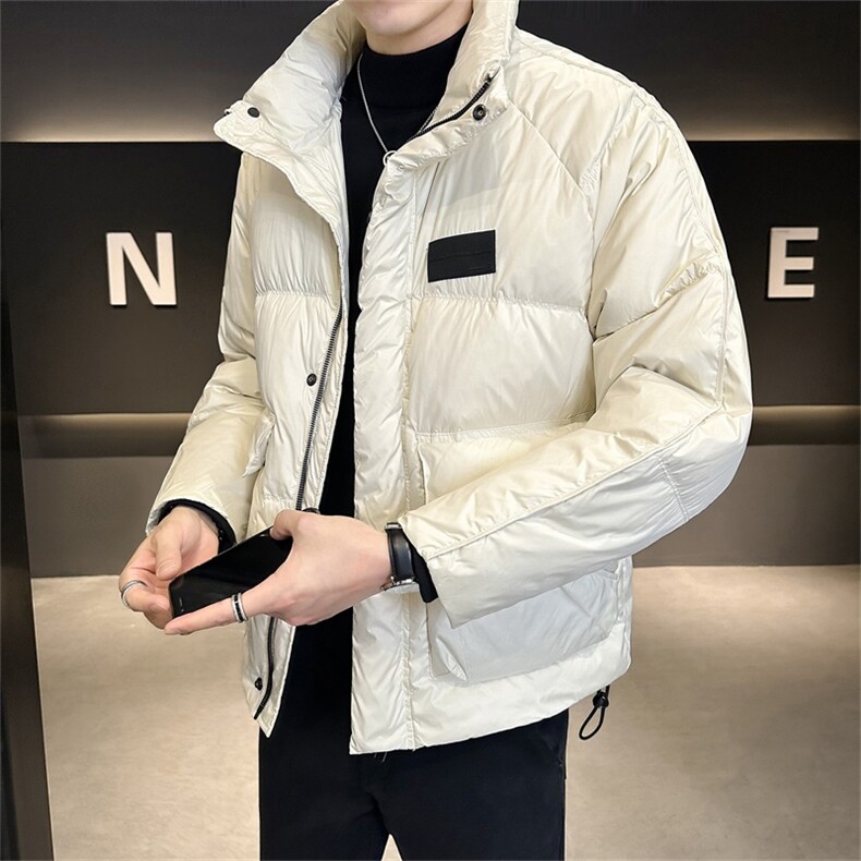 2025新标90白鸭绒高品质店主风纯色休闲羽绒服男外套23803-P260图片