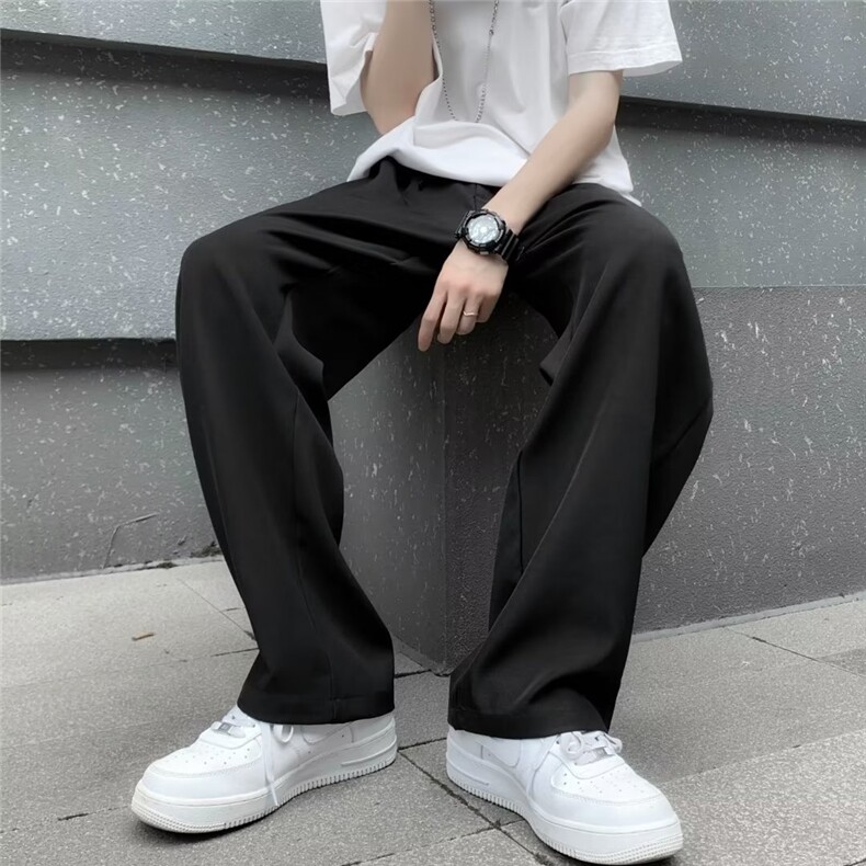 男港风免烫西装布半松紧休闲裤西裤K450P35,男装休闲裤,星座1116-2