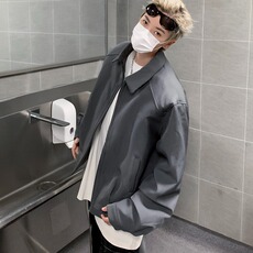 高级感翻领夹克男春季百搭宽松上衣服韩版潮流简约外套JY769，男装夹克，星座1116A-1（原606A）