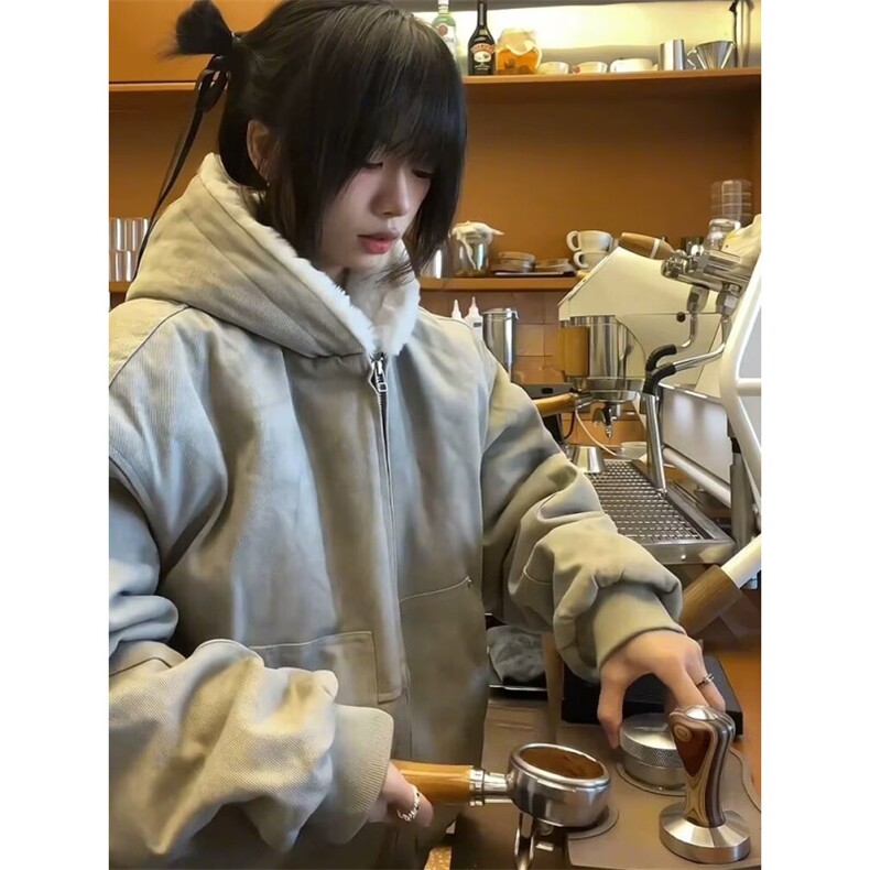 【有货】DW266-P138重磅加绒连帽仿水貂毛棉服老钱座山雕牛仔棉衣,男装棉衣,星座603-2