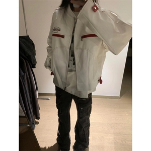 【有货】美式复古机车皮衣外套男高级感立领夹克W195LL-特P72图片
