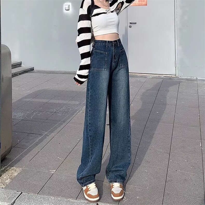 1506-1/K88011/P42新款高腰显瘦小个子阔腿拖地裤子百搭时尚男女,男装休闲裤,星座1506-1