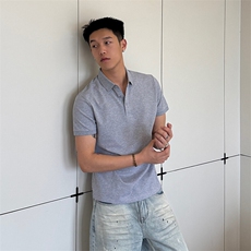 7A抑菌220克丝光珠地高品质常年主推短袖T恤翻领Polo衫T0257，男装T恤，电商D342