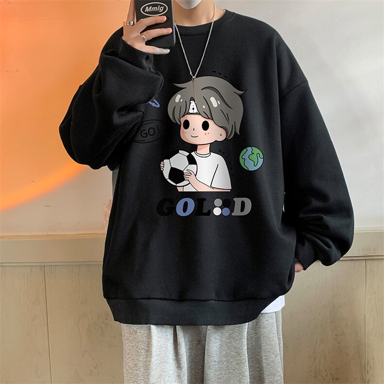圆领卫衣男大码加厚加绒长袖t恤男S6207-P28加绒款-P33,男装卫衣,电商A040
