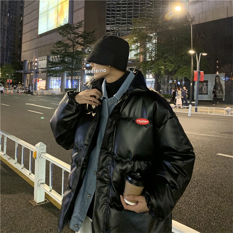 秋冬港风服假两件牛仔拼接衣韩版袄男生现货W133-P95,男装棉衣,星座512-4