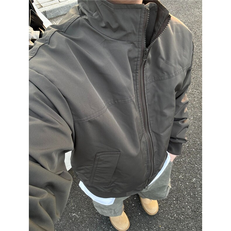 W5048-P65美式外套男秋季新款净色户外休闲防风春秋冲锋少年,女装短外套,电商B323A