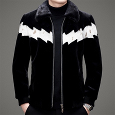 21秋冬男款纯色翻领休闲金貂绒保暖夹克外套棉服SNNJDR11825-P440，男装夹克，电商B212（原钱塘6029）