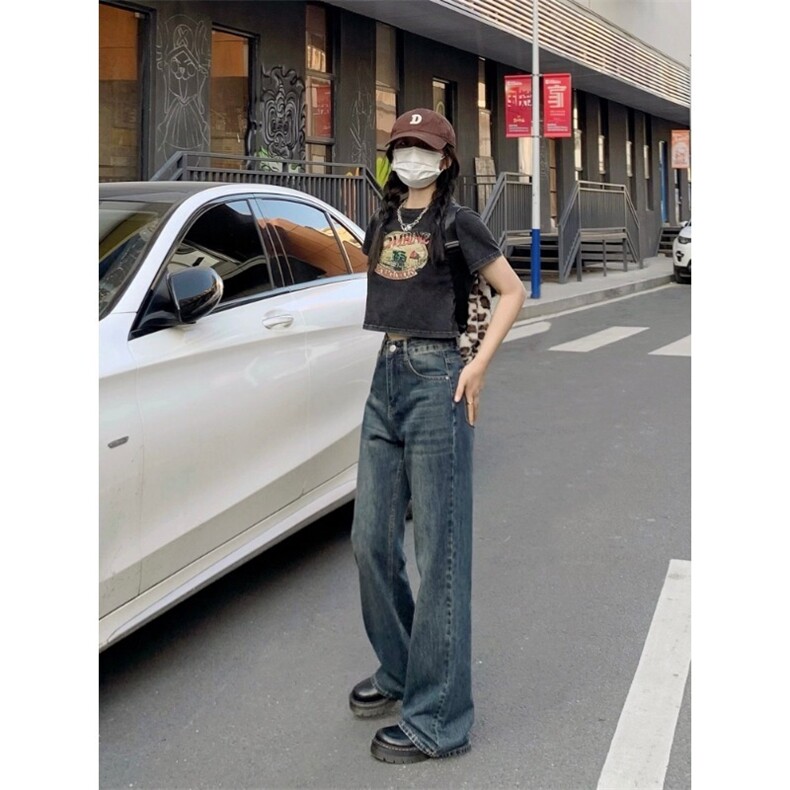 复古水洗做旧宽松直筒高街牛仔裤男女休闲裤N8822-P50,男装牛仔裤,星座208-5