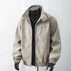2026春季新款得物品质休闲皮夹克飞行服皮衣男防外套730-P58图片